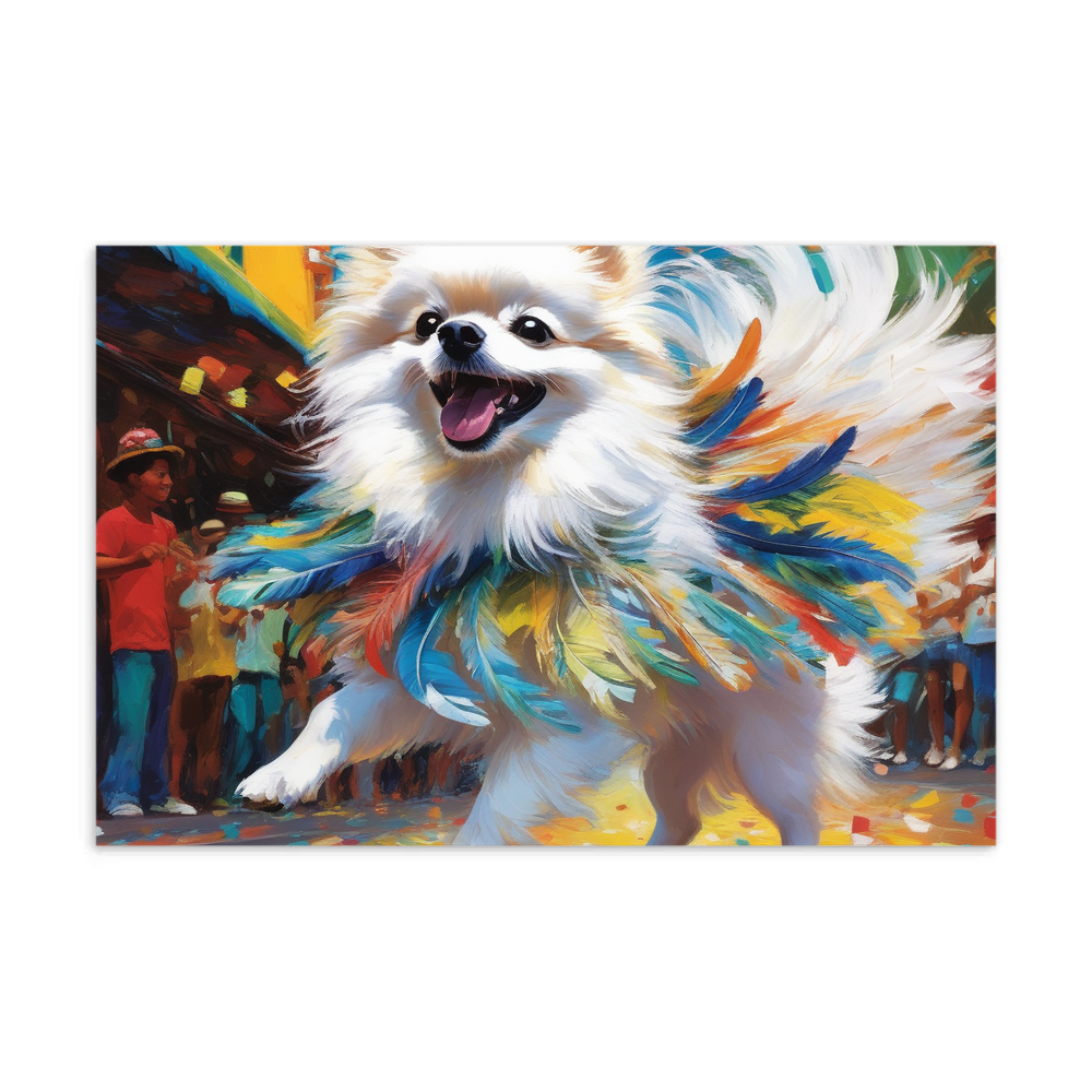 PugMug Custom White Pomeranian Postcard