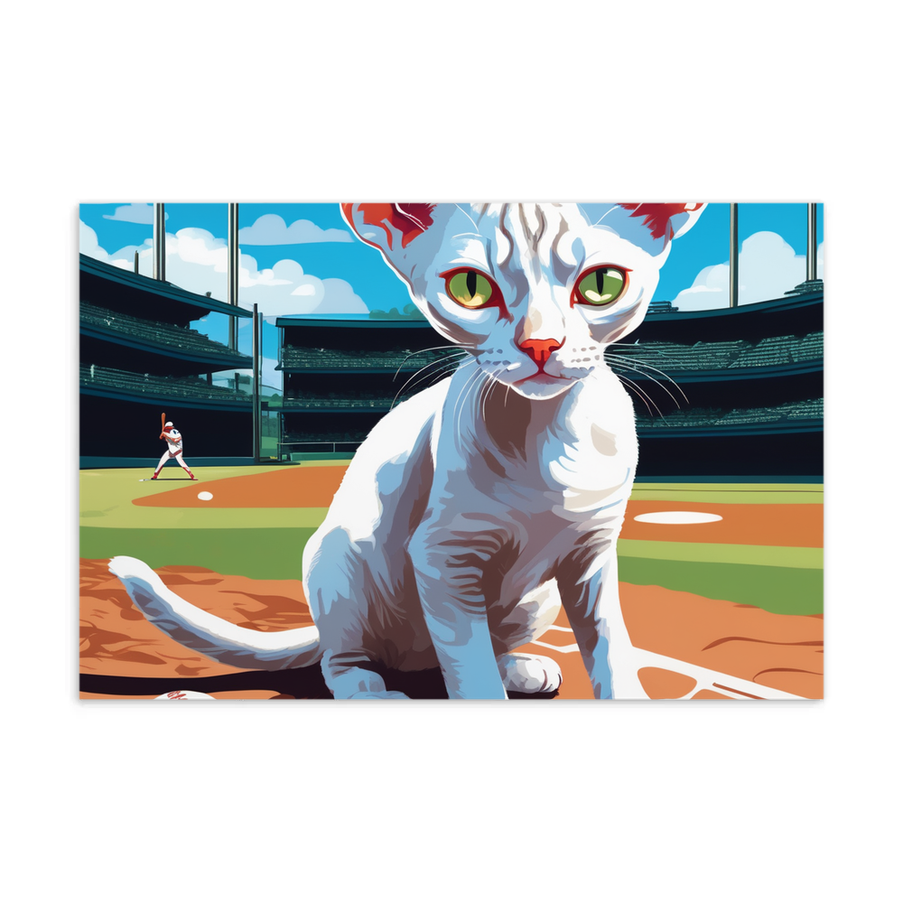 PugMug Custom White Devon Rex Cat Postcard
