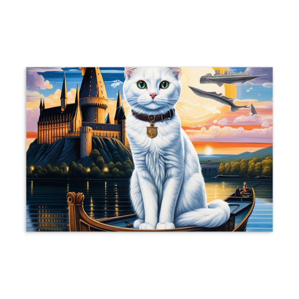 PugMug Custom White Companion Cat Postcard