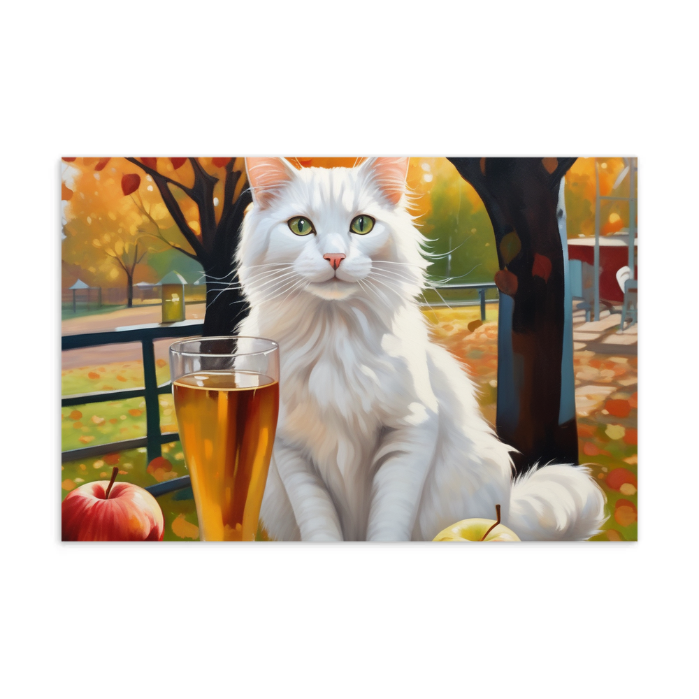PugMug Custom White Companion Cat Postcard