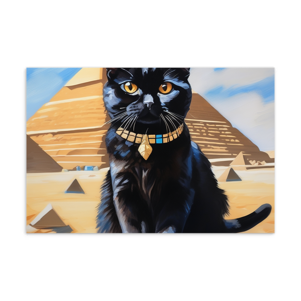 PugMug Custom Black Scottish Fold Cat Postcard