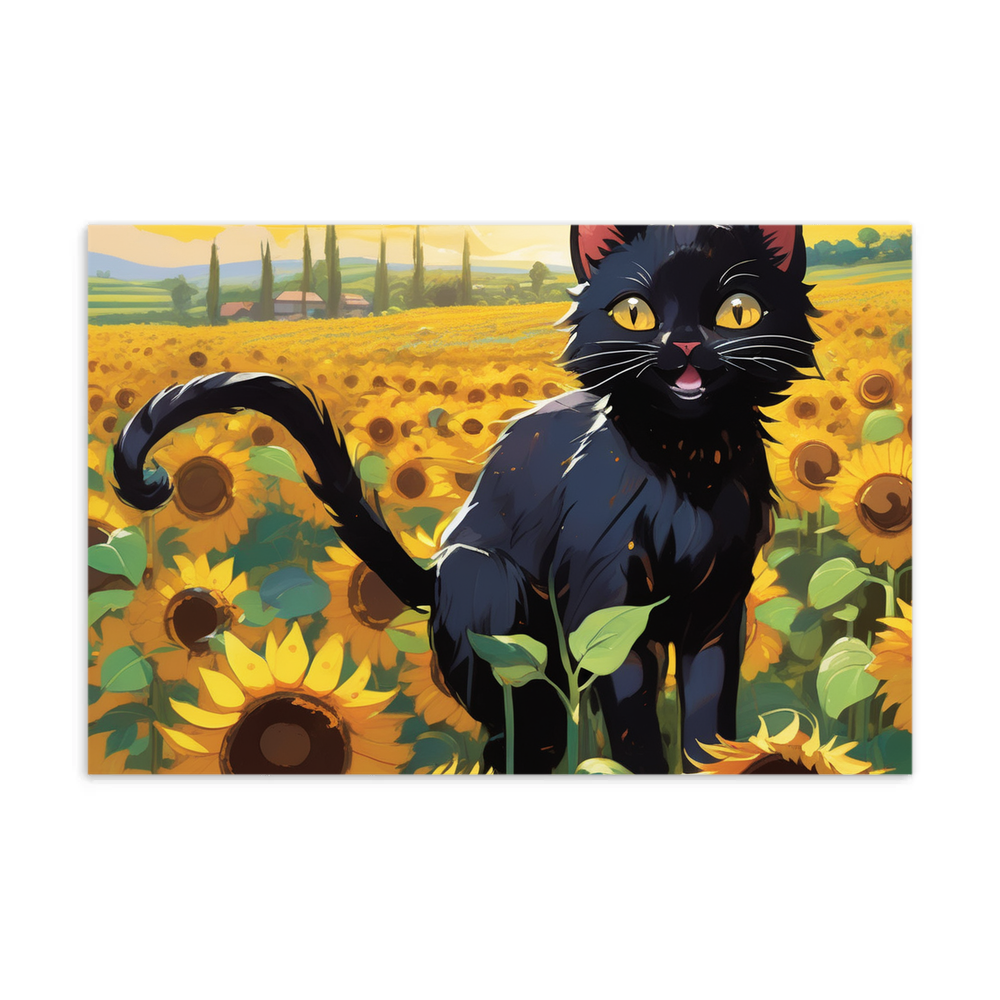 PugMug Custom Black Exotic Cat Postcard