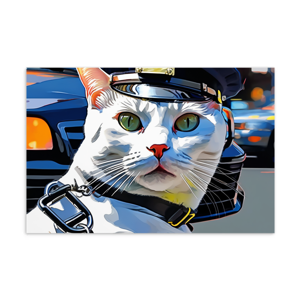 PugMug Custom White American Shorthair Cat Postcard