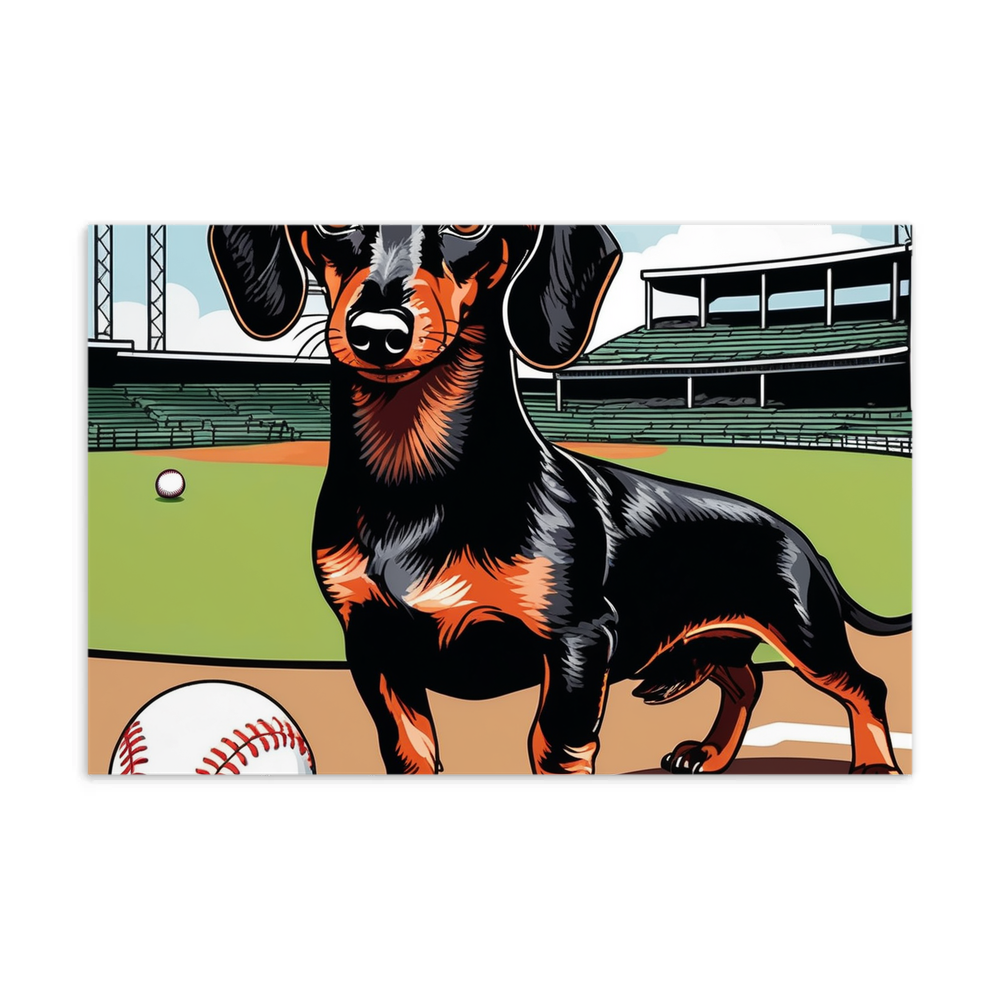 PugMug Custom Black Dachshund Postcard