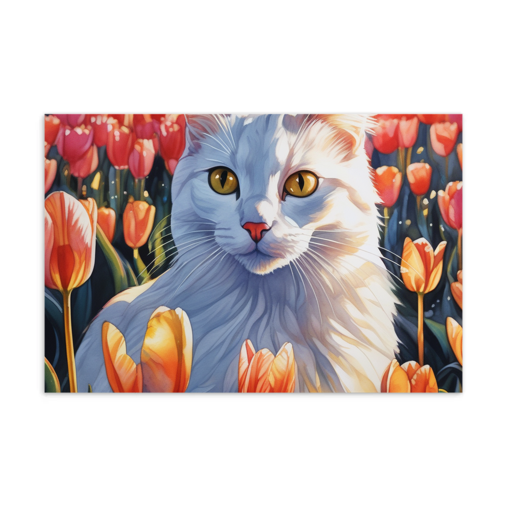 PugMug Custom White Companion Cat Postcard