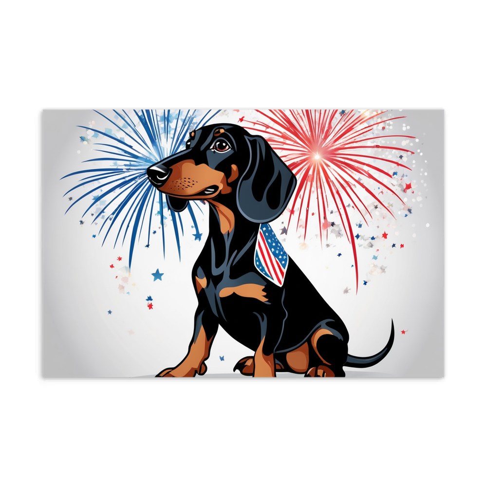 PugMug Custom Black Dachshund Postcard