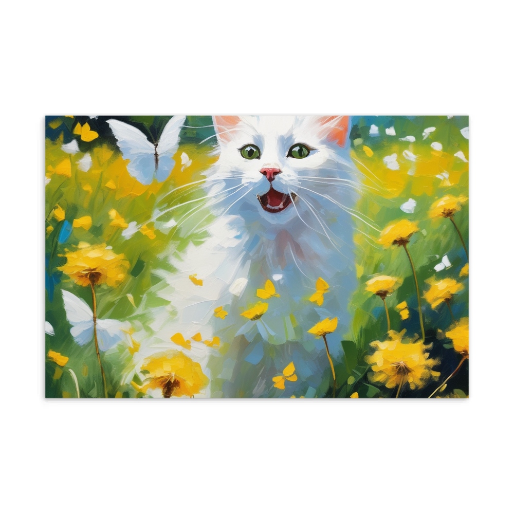 PugMug Custom White Companion Cat Postcard