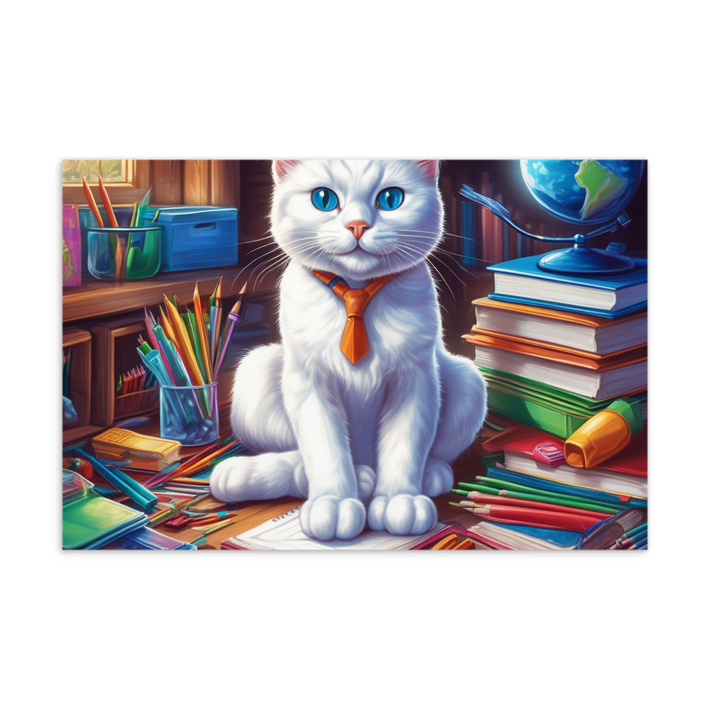 PugMug Custom White Companion Cat Postcard