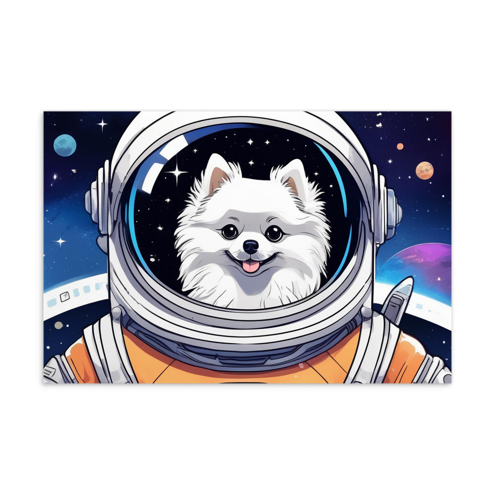 PugMug Custom White Pomeranian Postcard