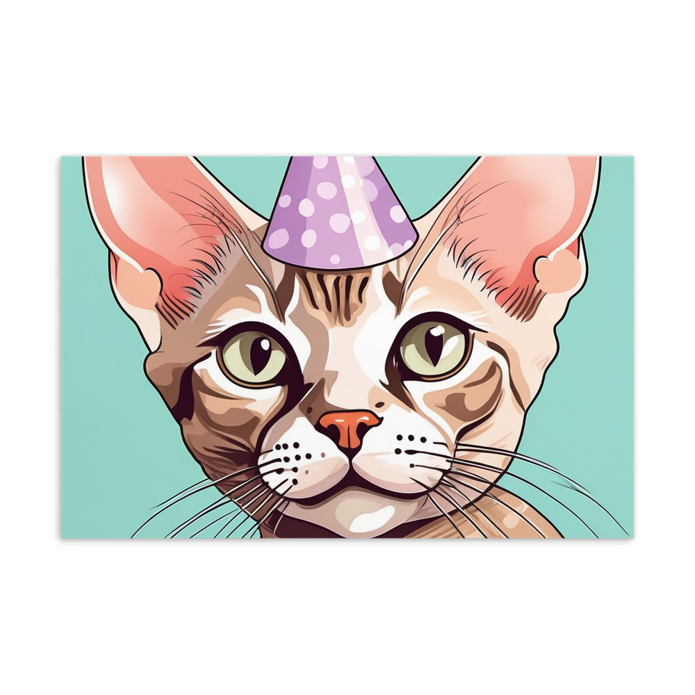 PugMug Custom Tabby Devon Rex Cat Postcard
