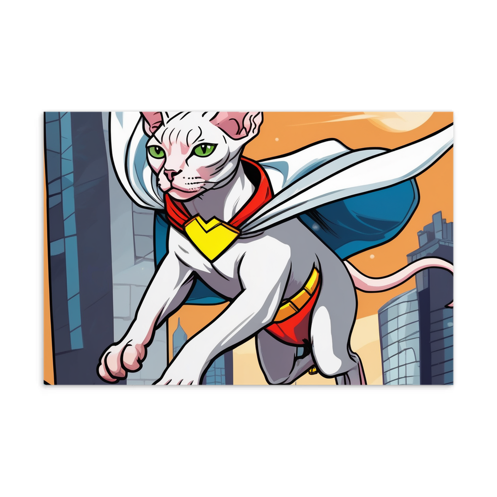 PugMug Custom White Sphynx Cat Postcard