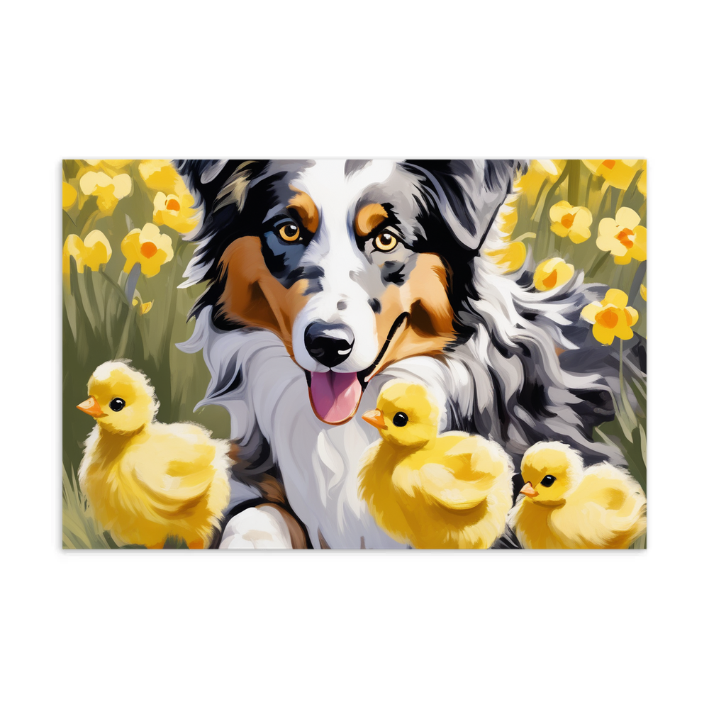 PugMug Custom Australian Shepherd Dog Postcard