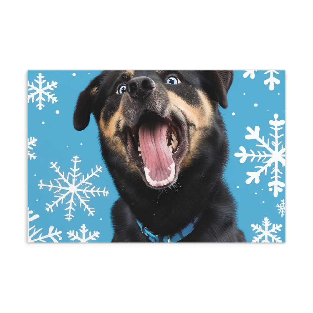 PugMug Custom Blue Postcard