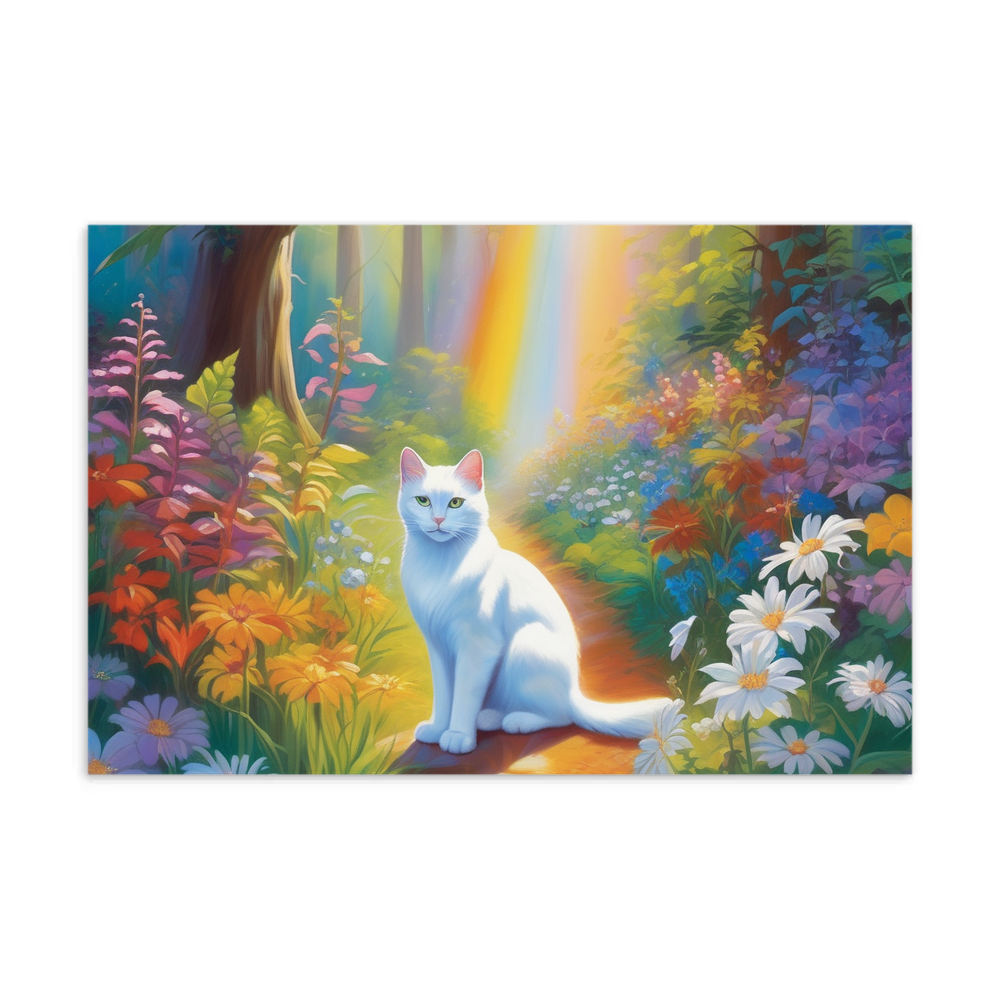 PugMug Custom White Companion Cat Postcard