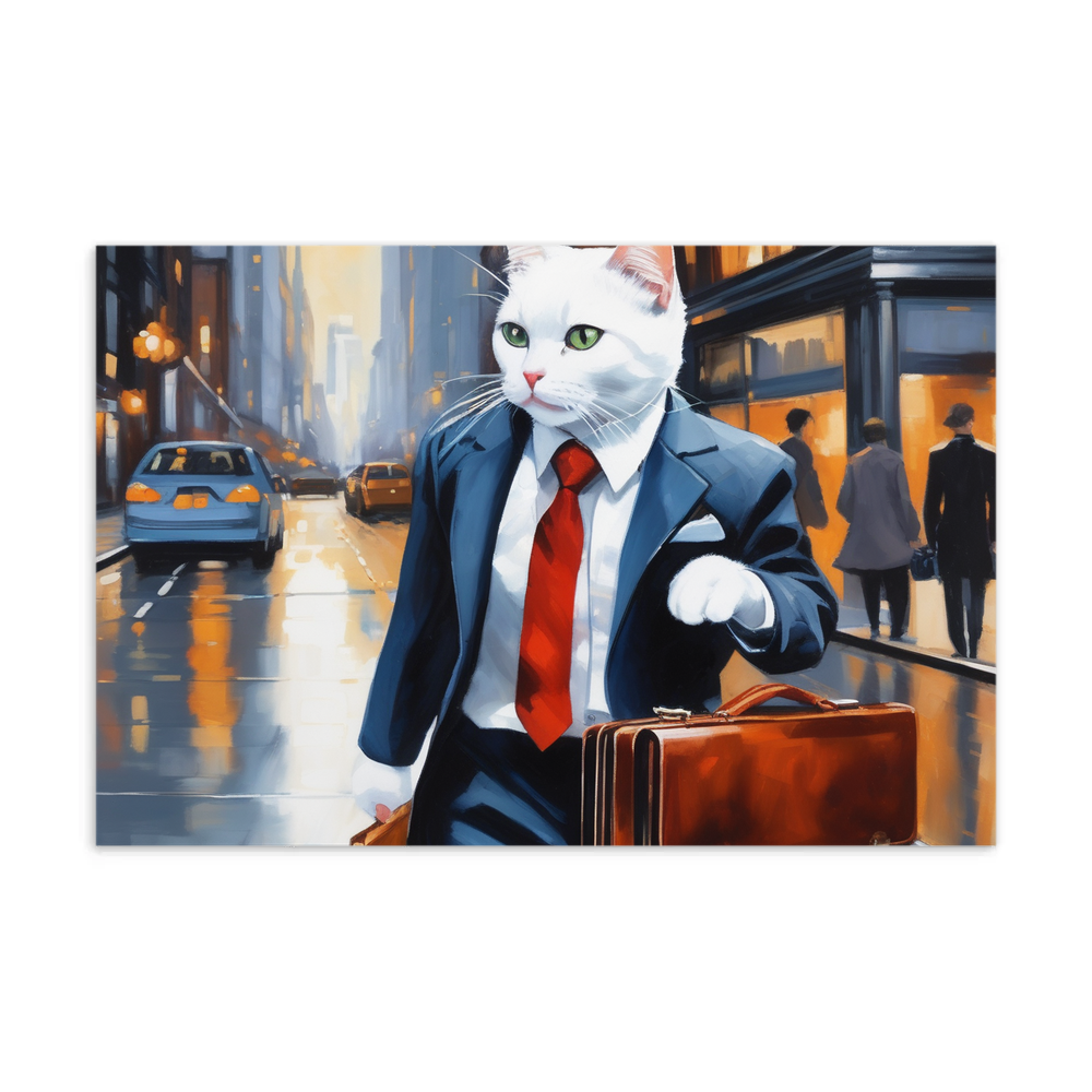 PugMug Custom White Companion Cat Postcard