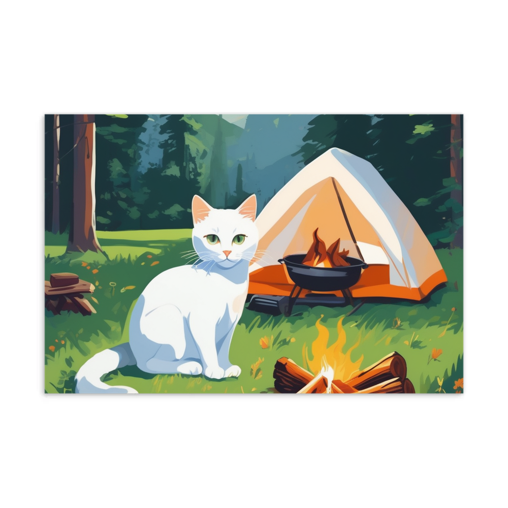 PugMug Custom White Companion Cat Postcard