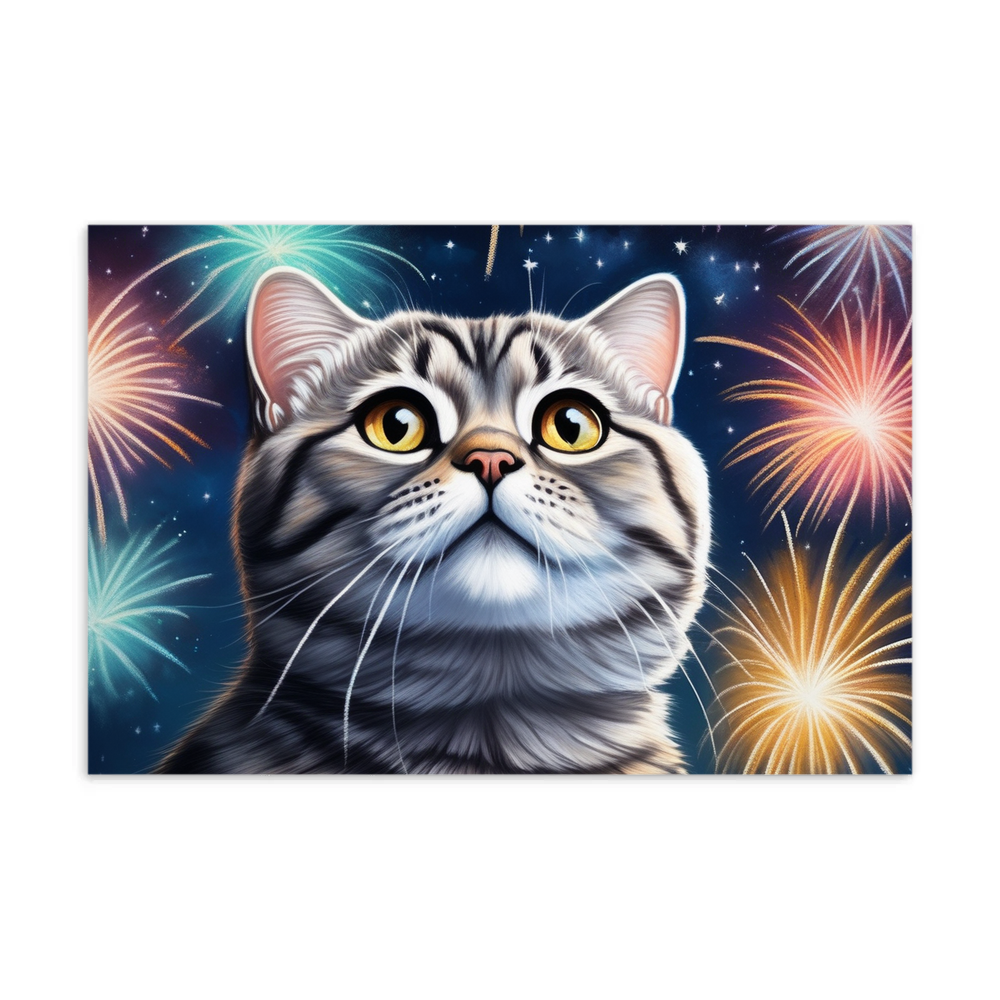 PugMug Custom Tabby Scottish Fold Cat Postcard