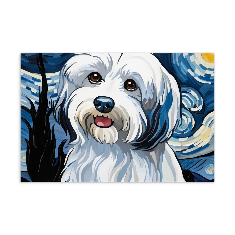 PugMug Custom Black-and-white Havanese Dog Postcard