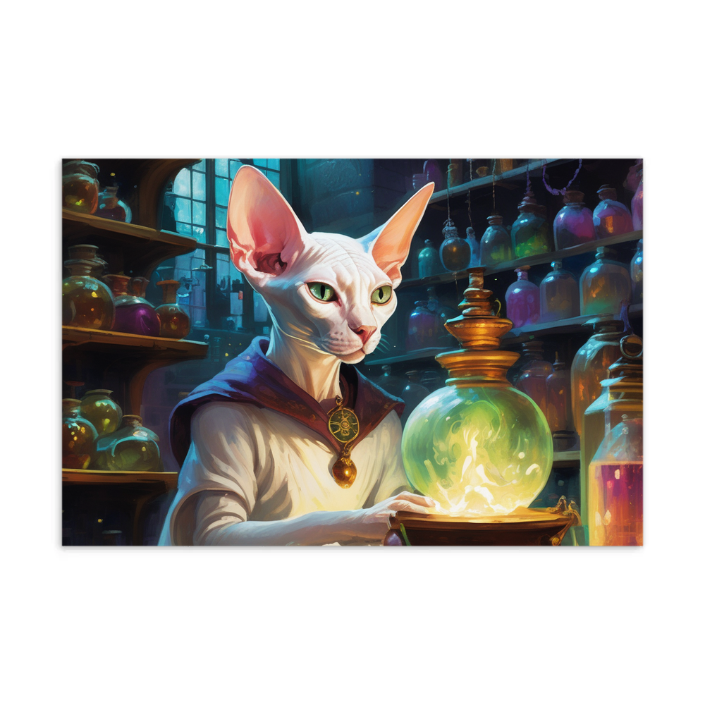 PugMug Custom White Sphynx Cat Postcard