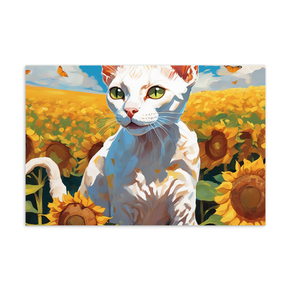 PugMug Custom White Devon Rex Cat Postcard