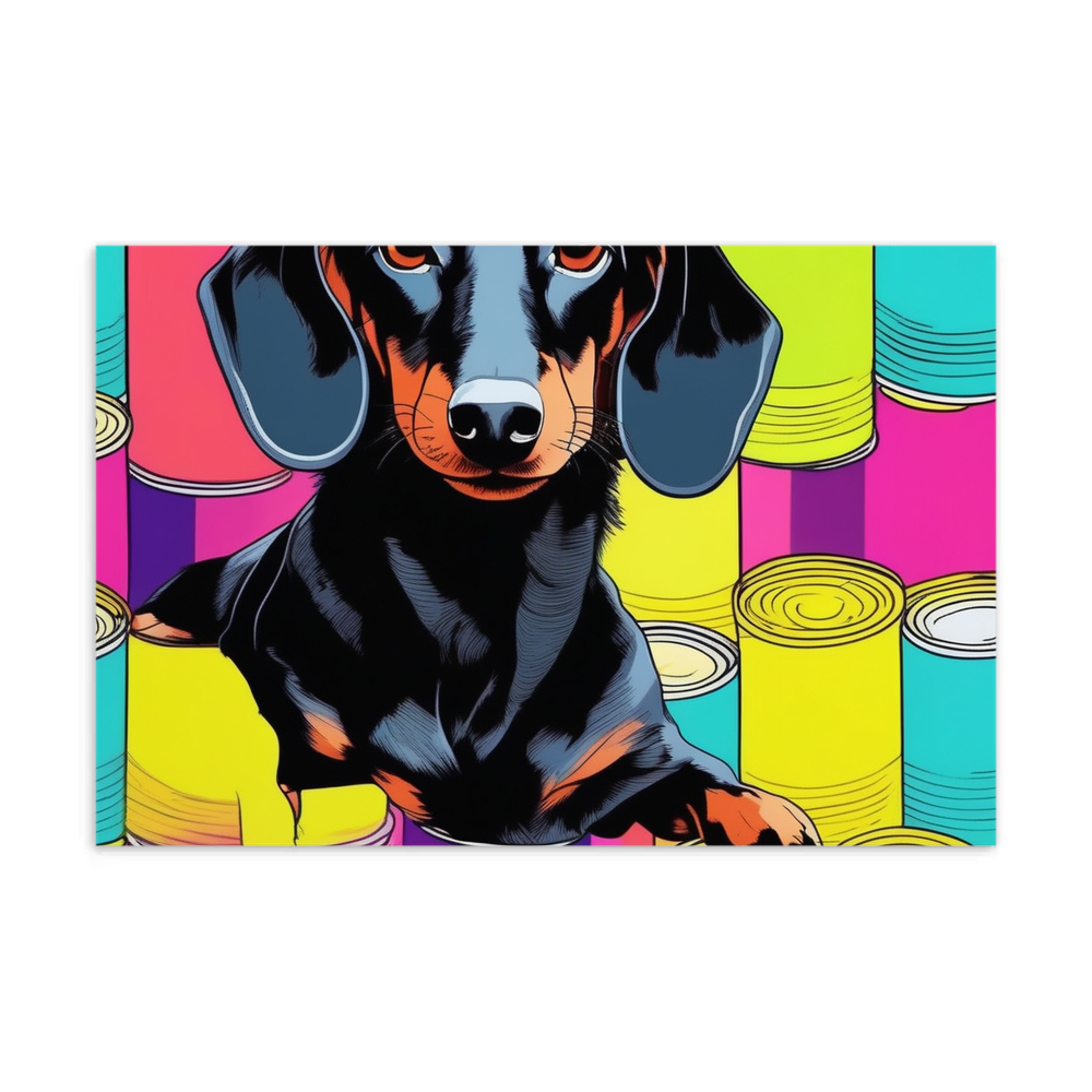 PugMug Custom Black Dachshund Postcard