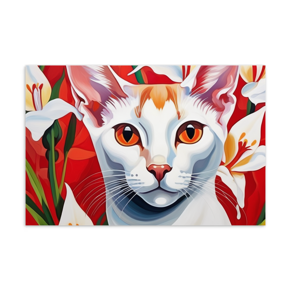 PugMug Custom White Abyssinian Cat Postcard