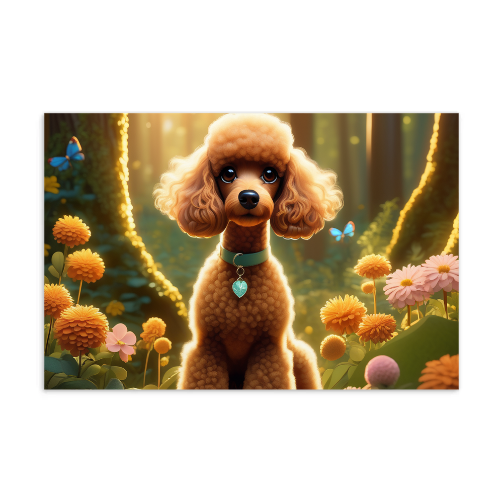 PugMug Custom Tan Poodle Postcard