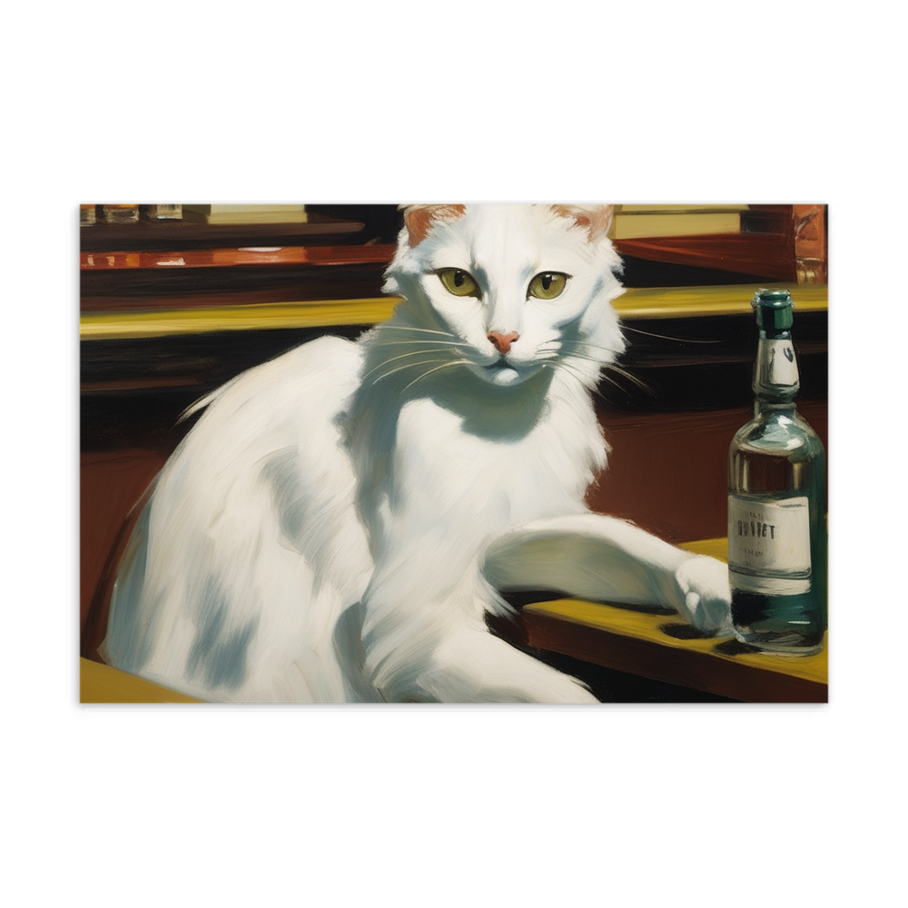 PugMug Custom White Companion Cat Postcard