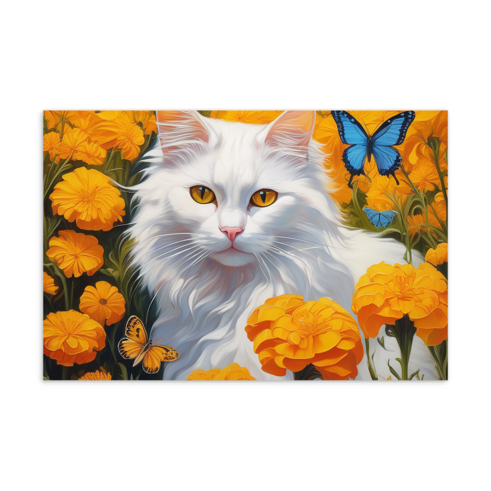 PugMug Custom White Companion Cat Postcard