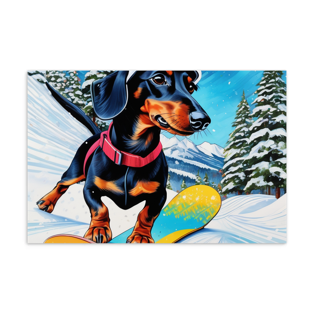 PugMug Custom Black Dachshund Postcard
