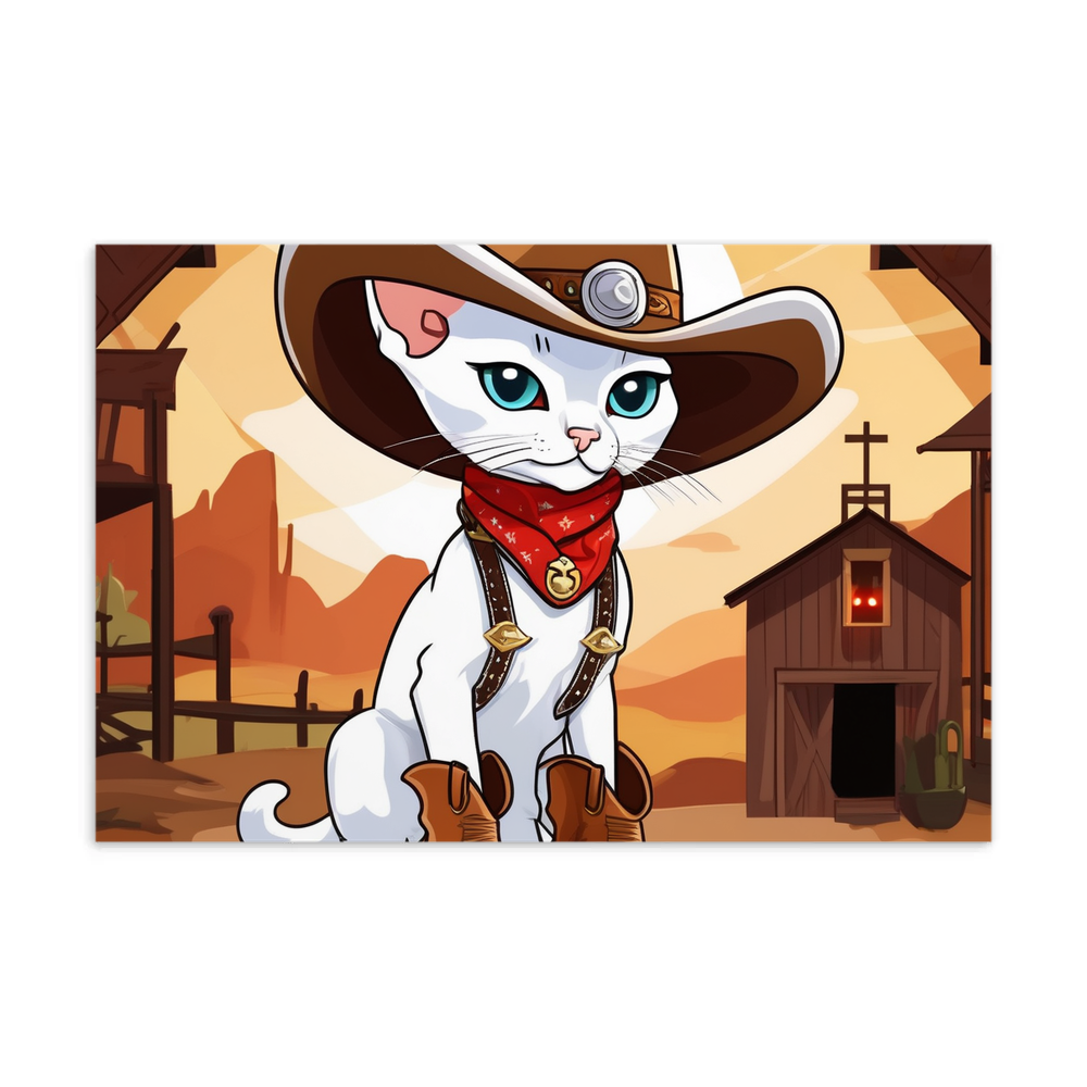 PugMug Custom White Devon Rex Cat Postcard