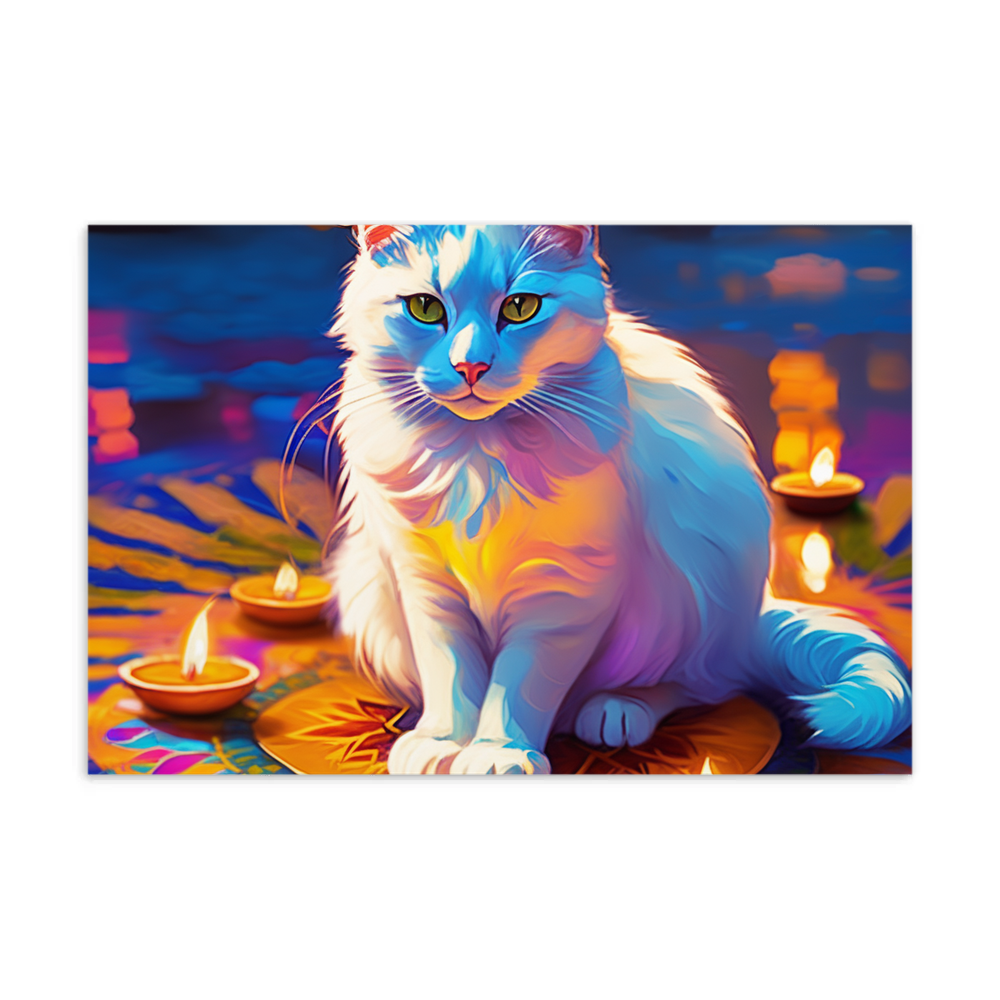 PugMug Custom White Companion Cat Postcard