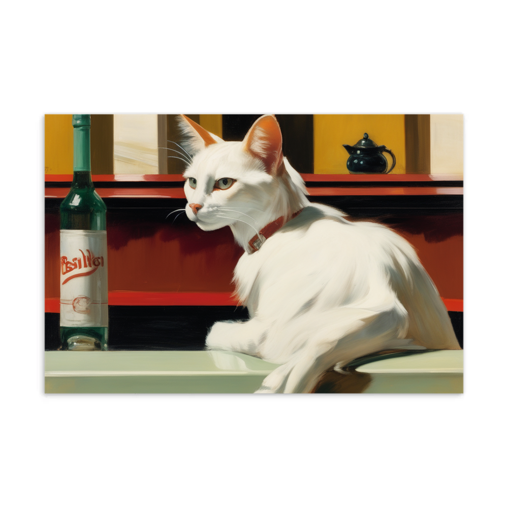 PugMug Custom White Companion Cat Postcard