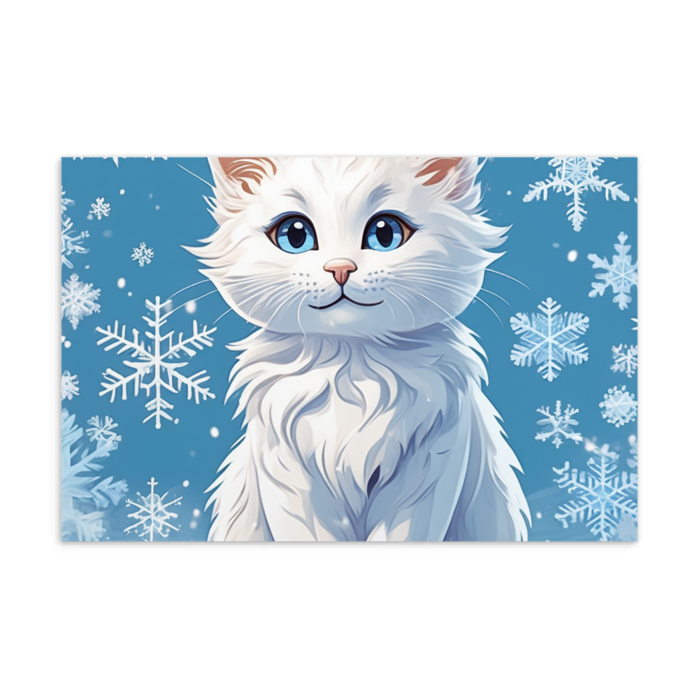 PugMug Custom White Companion Cat Postcard