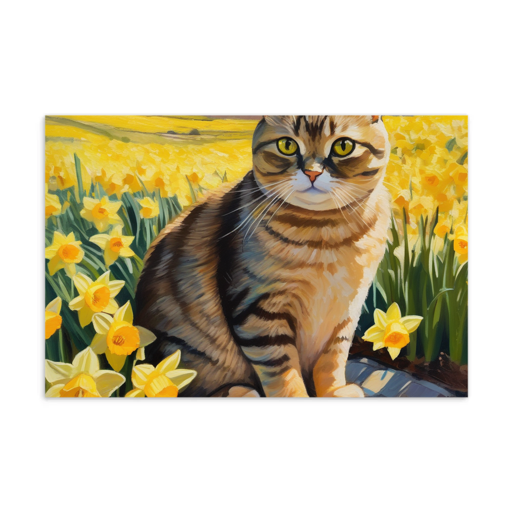 PugMug Custom Tabby Scottish Fold Cat Postcard