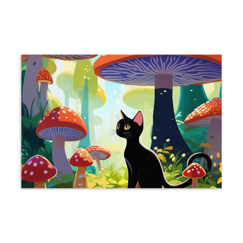 PugMug Custom Black Abyssinian Cat Postcard