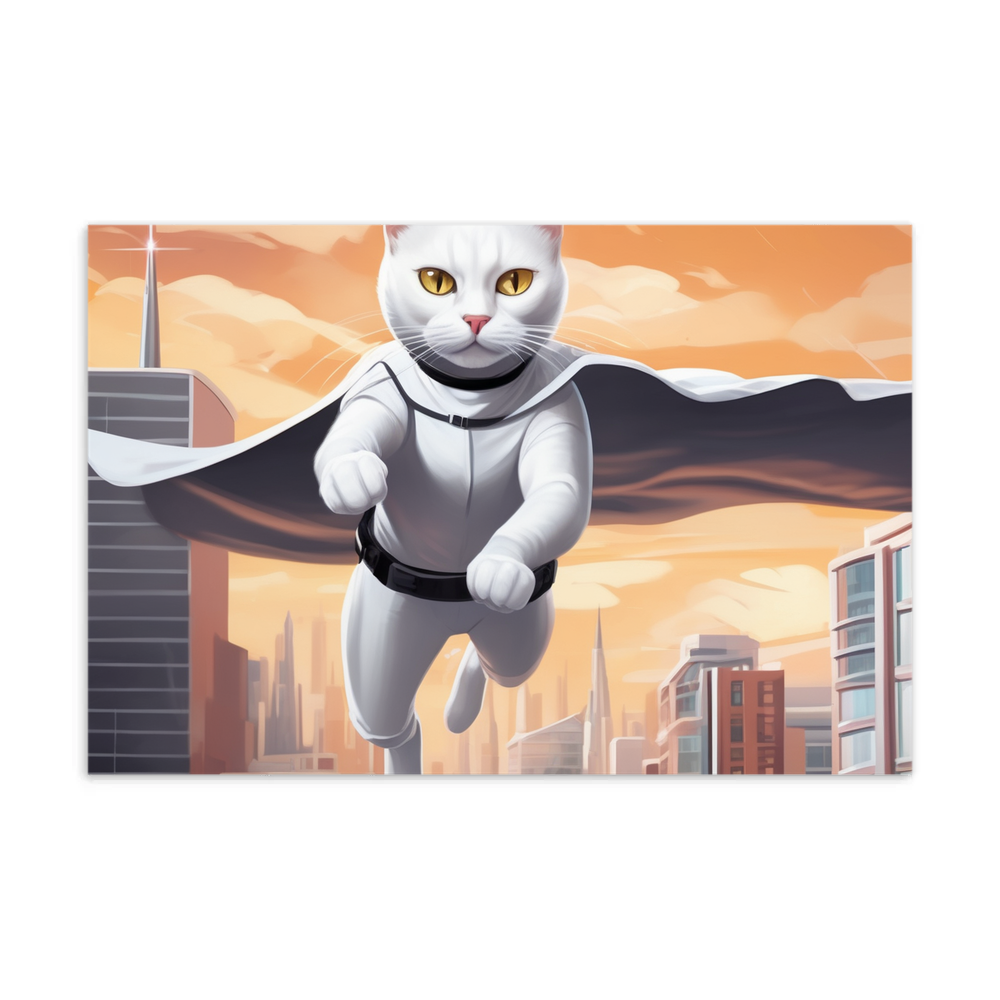 PugMug Custom White Companion Cat Postcard