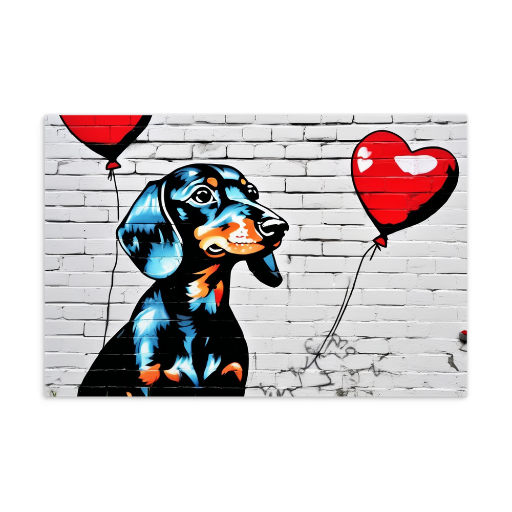 PugMug Custom Black Dachshund Postcard