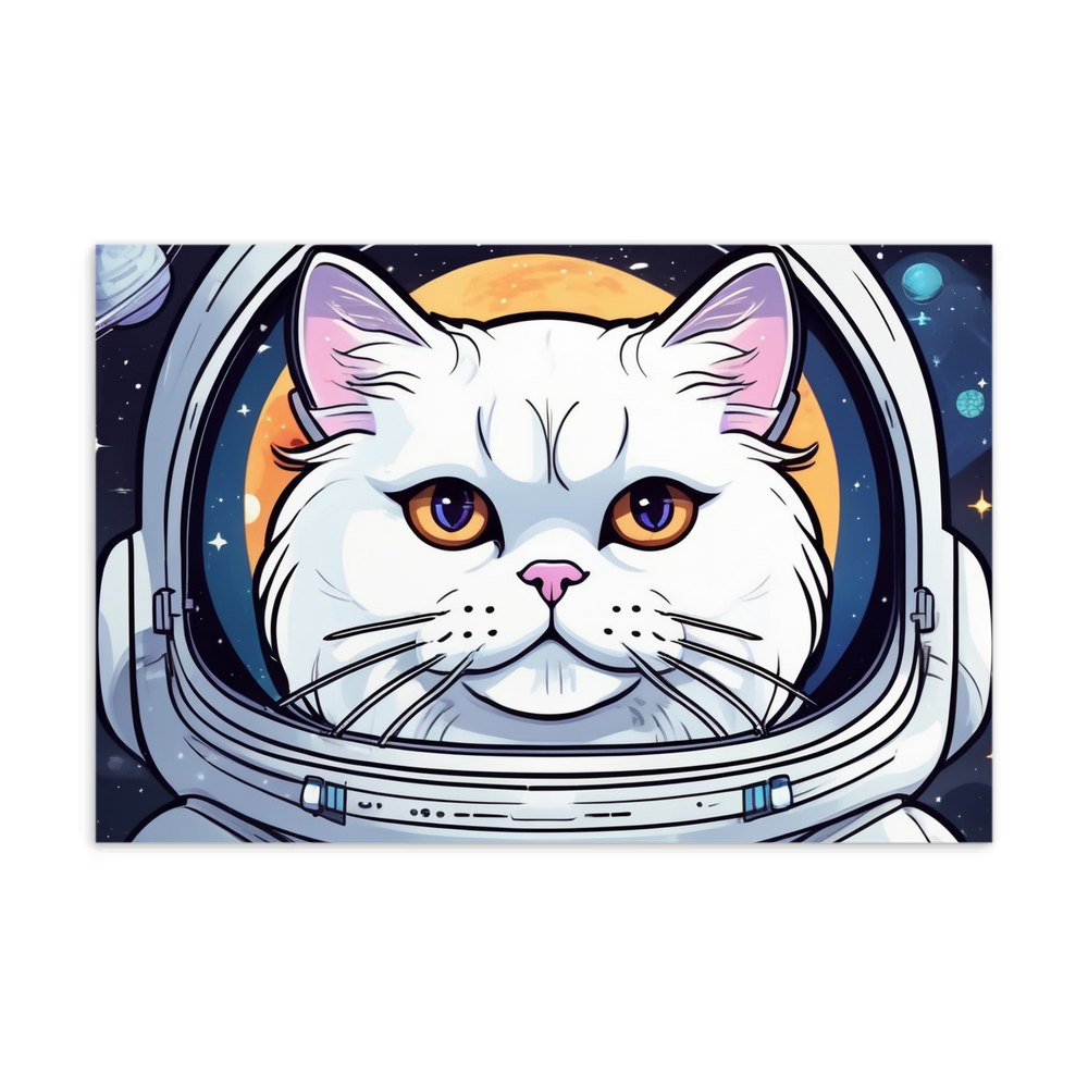 PugMug Custom White Persian Cat Postcard