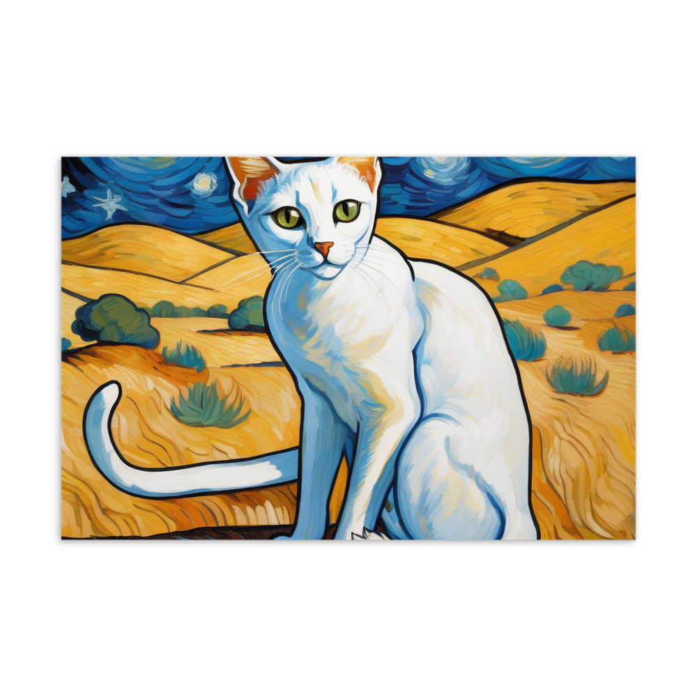 PugMug Custom White Abyssinian Cat Postcard