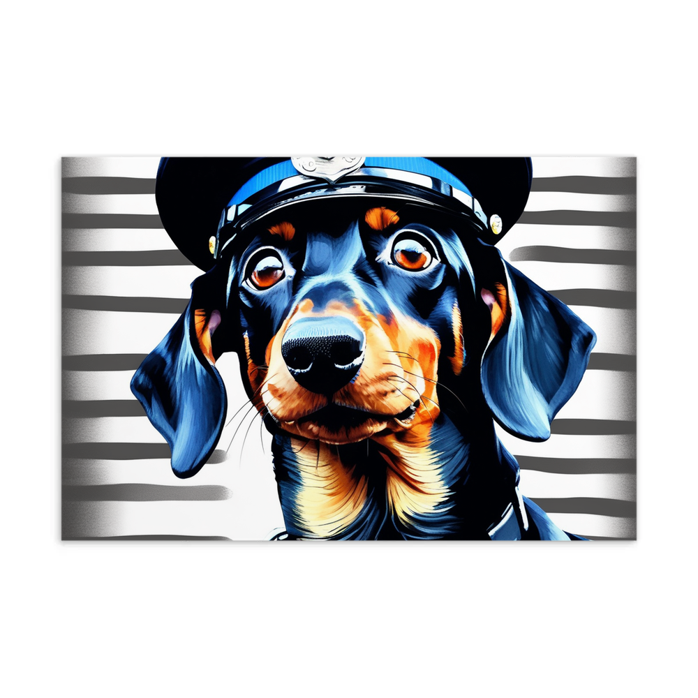 PugMug Custom Black Dachshund Postcard