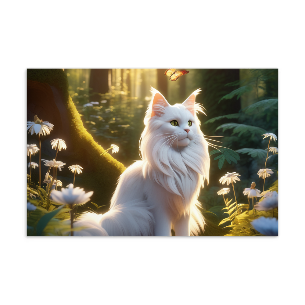PugMug Custom White Maine Coon Cat Postcard