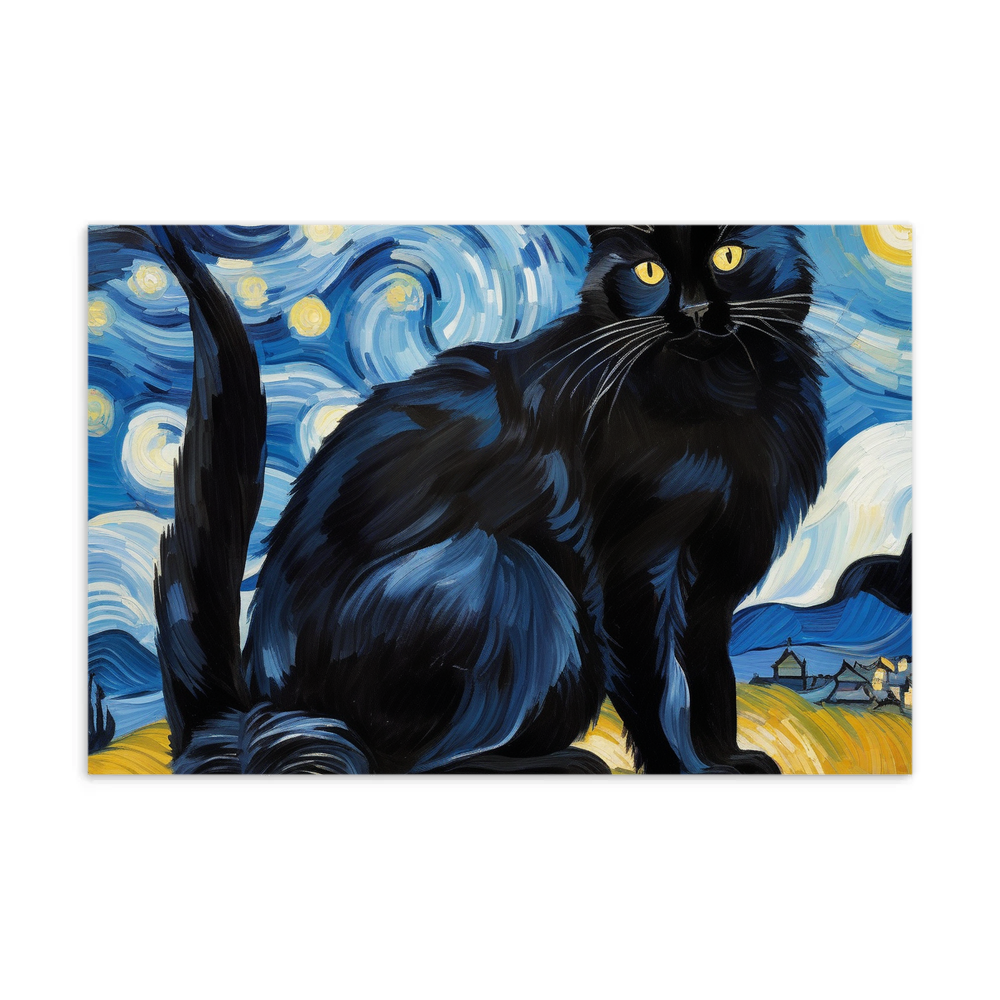 PugMug Custom Black Ragdoll Cat Postcard