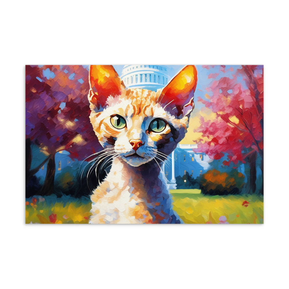 PugMug Custom Tabby Devon Rex Cat Postcard