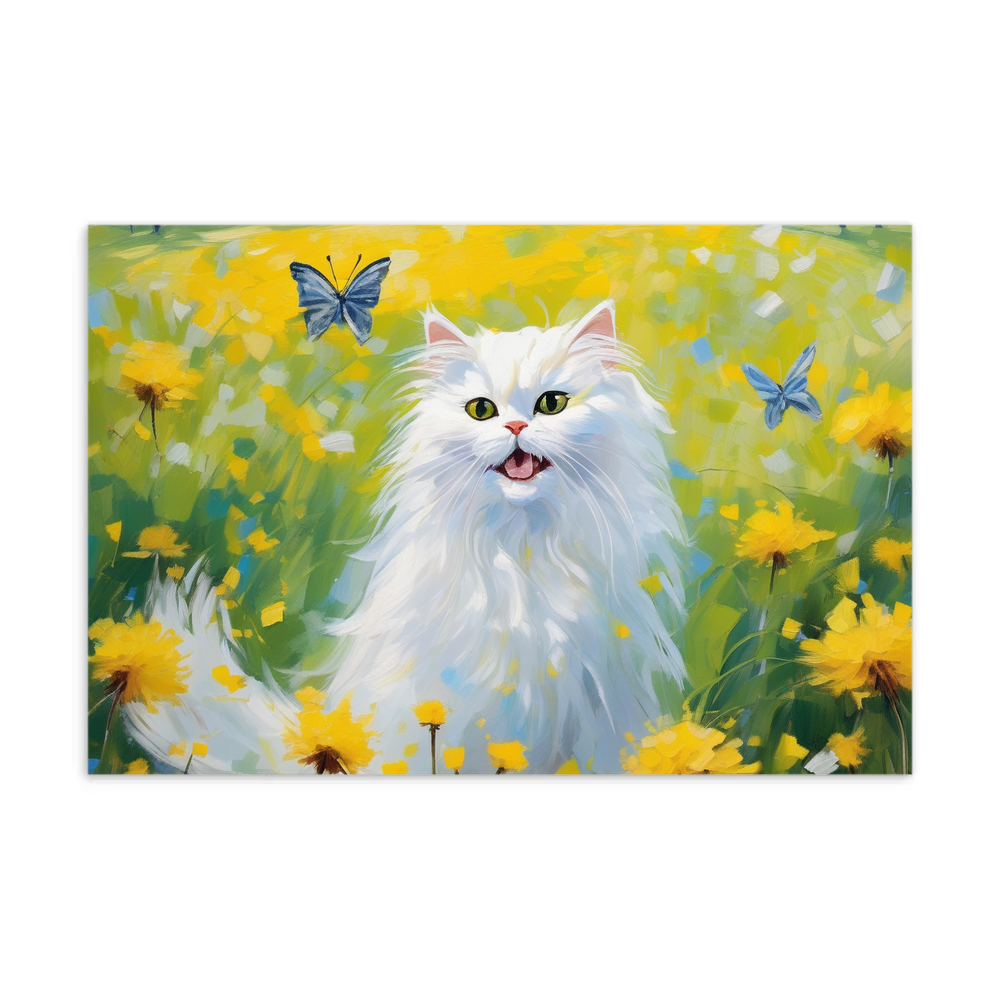 PugMug Custom White Persian Cat Postcard