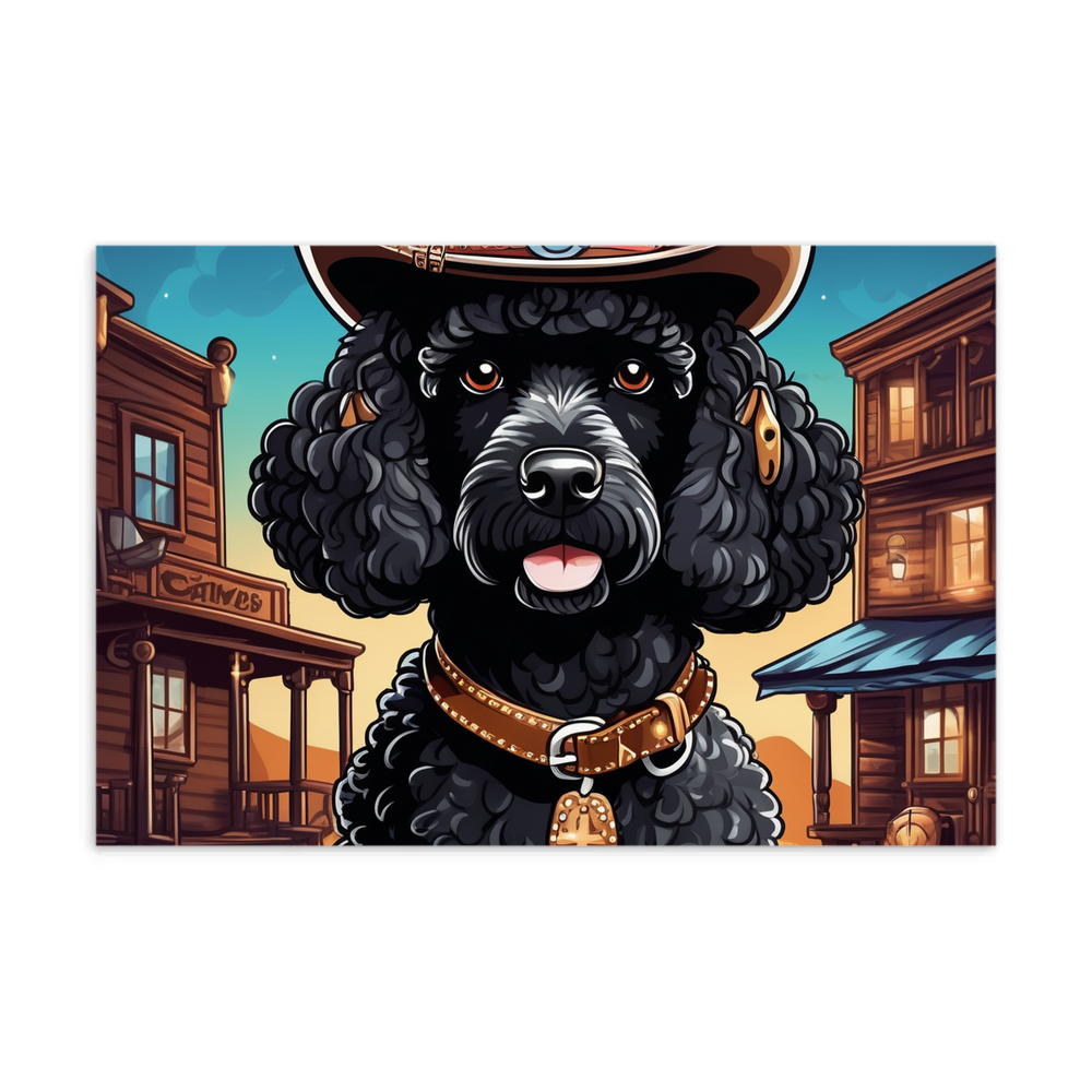 PugMug Custom Black Poodle Postcard