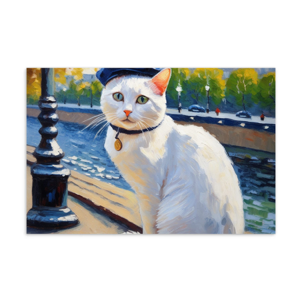 PugMug Custom White Companion Cat Postcard