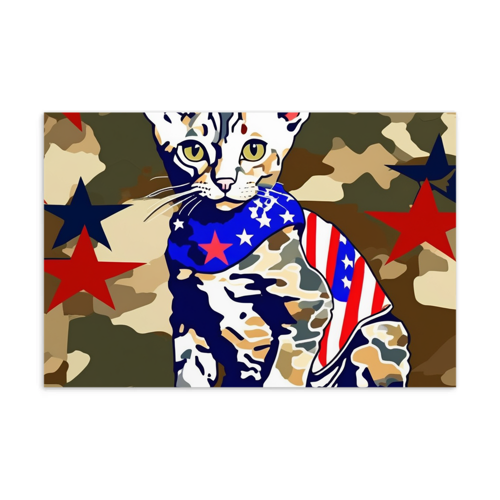 PugMug Custom Tabby Devon Rex Cat Postcard