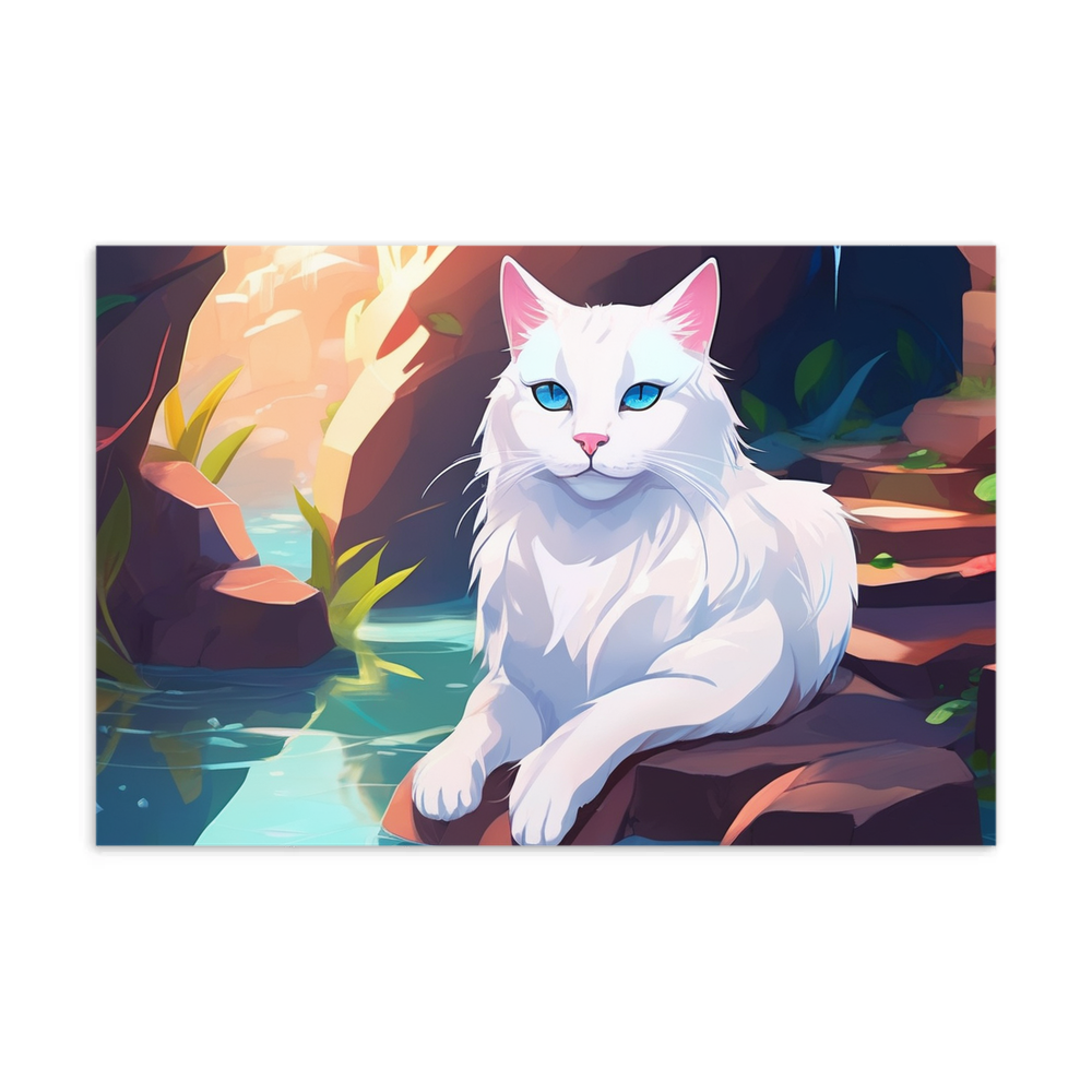 PugMug Custom White Companion Cat Postcard