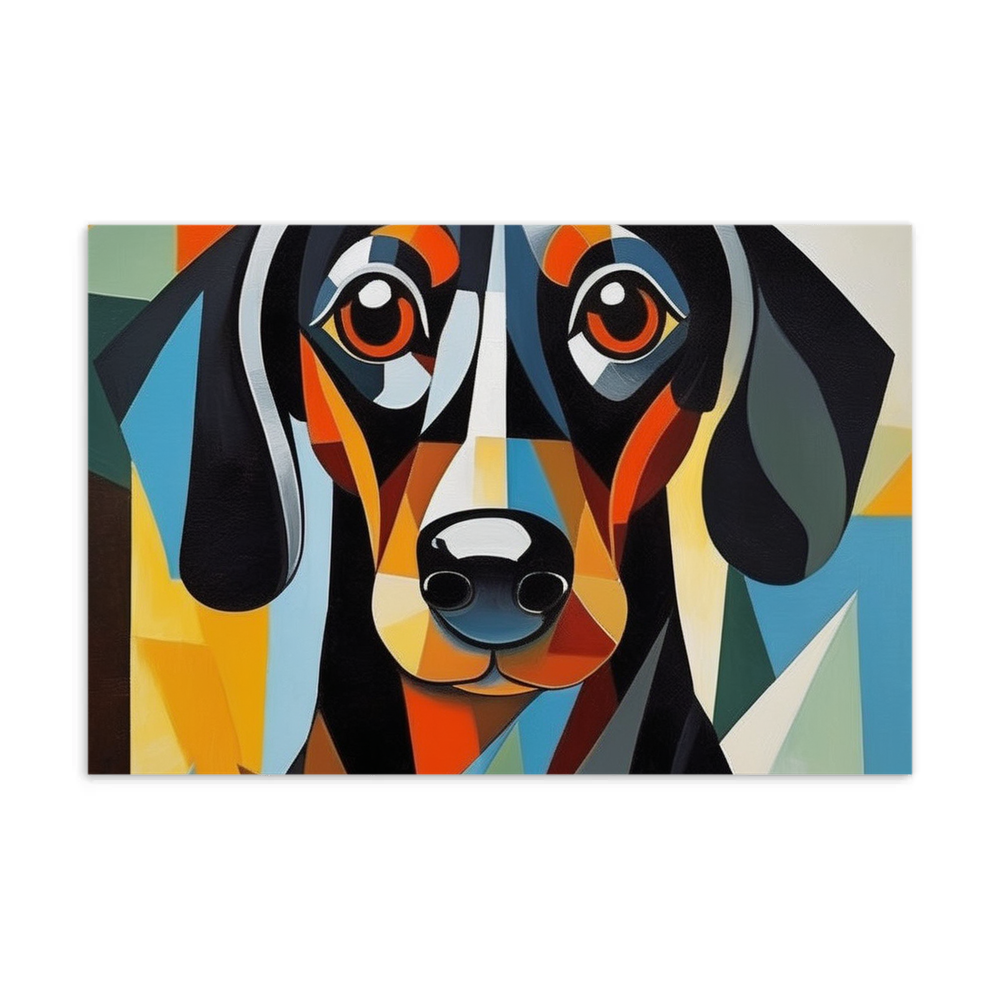 PugMug Custom Black Dachshund Postcard